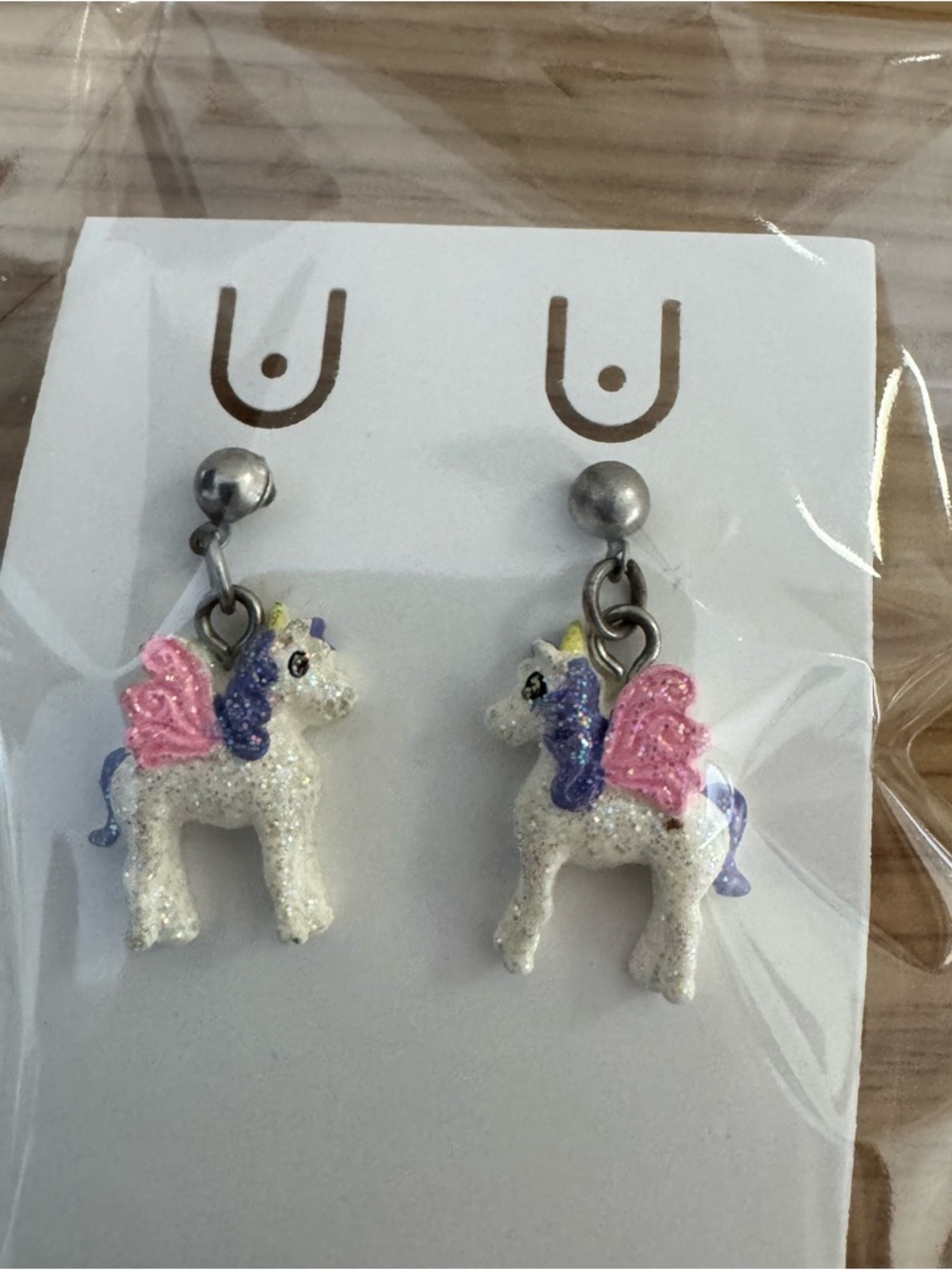 Unicorn Dangle Earrings - Pink & Purple